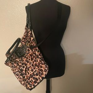 Betsy Johnson animal print carry on bag